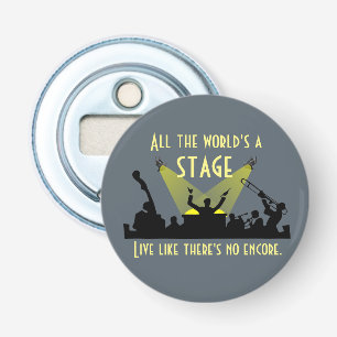 Al wereld is een Niveau Inspirerende Groep van het Button Flesopener