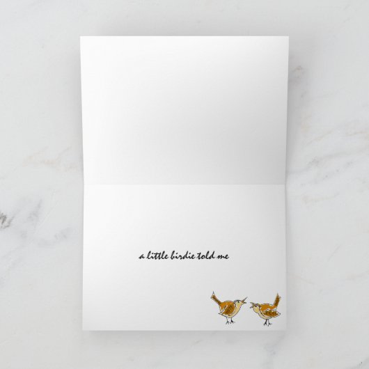 AL- Wren Happy Birthday Kaart (Binnen)