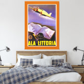 Ala Littoria Canvas Afdruk (Insitu (Slaapkamer))