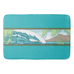 Ala Moana Diamond Head Hawaiian Surf Sign Badmat