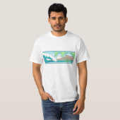 Ala Moana Diamond Head Hawaiian Surf Sign T-shirt (Voorkant volledig)