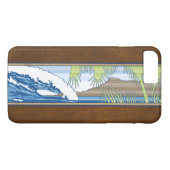 Ala Moana Hawaiian Faux Koa Wood Surf Sign Case-Mate iPhone Case (Achterkant (Horizontaal))