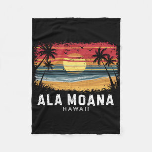 Ala Moana-strand Hawaï Surfplank Strand Fleece Deken