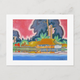 Ala Wai, Honolulu door Arman Manookian c. jaren tw Briefkaart