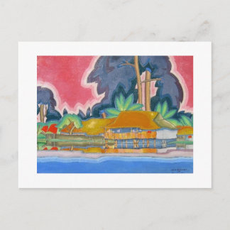 Ala Wai, Honolulu door Arman Manookian c. jaren tw Briefkaart