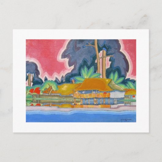 Ala Wai, Honolulu door Arman Manookian c. jaren tw Briefkaart (Voorkant)