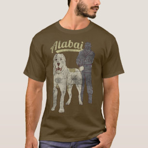 Alabai Hondenliefhebbers Retro Style Mannen Vrouwe T-shirt