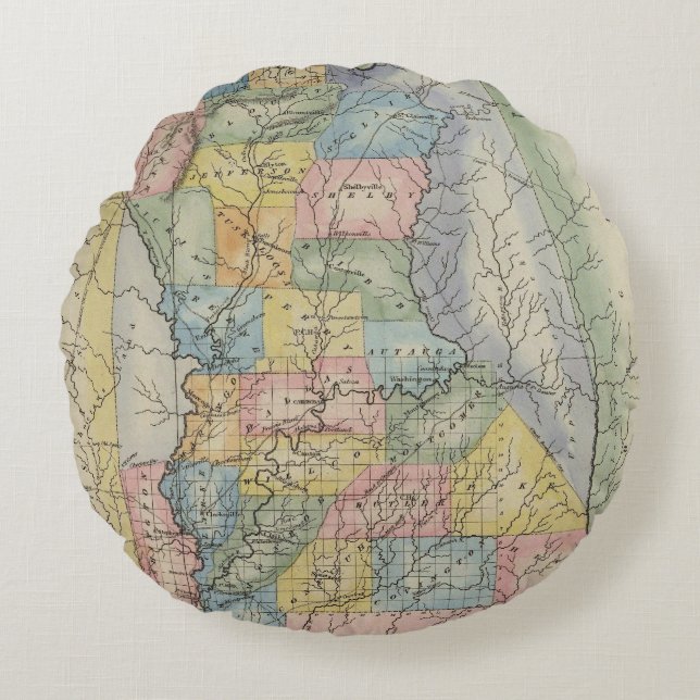Alabama 2 rond kussen (Voorkant)