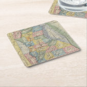 Alabama 2 vierkante kartonnen onderzetter (Schuin)