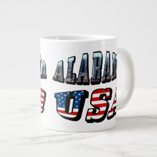 Alabama Afbeelding en Amerikaanse vlag Grote Koffiekop