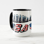 Alabama Afbeelding en Amerikaanse vlag Mok (Voorkant links)