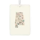 Alabama  Afbeelding Kaart Luchtverfrisser (Achterkant)