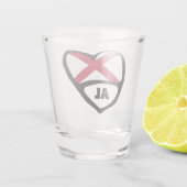 Alabama, AL Drapeau D'État En Verre De Tir Du Coeu (Dos)