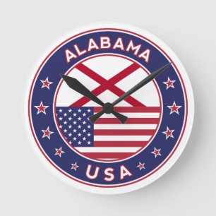 Alabama, Alabama t-shirt, sticker Alabama, Ronde Klok