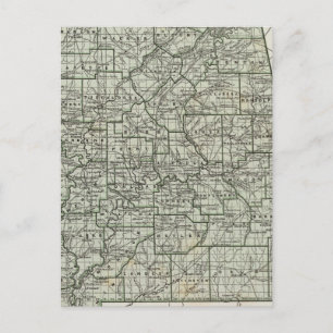 Alabama Atlas Map Briefkaart