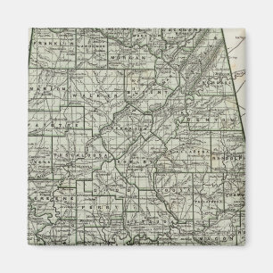 Alabama Atlas Map Magneet