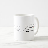 Alabama au Kentucky - Coeur2Coeur café Mug (Devant droit)