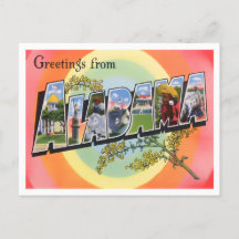 Alabama  Big Letters Briefkaart