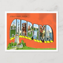 Alabama  Big Letters Briefkaart