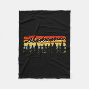 Alabama bos zonsondergang bomen hut thema souvenir fleece deken