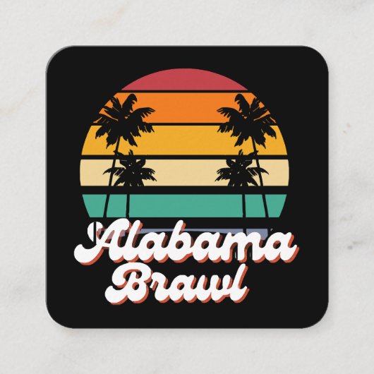 Alabama Brawl Vierkante Visitekaartje (Voorkant)