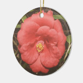 Alabama Camellia (rood) Keramisch Ornament (Links)