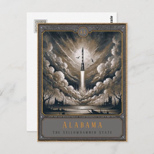 Alabama | Carte postale Art gothique (Devant / Derrière)