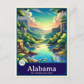 Alabama | Carte postale ombragée style Anime (Devant)