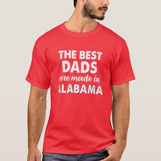 Alabama Dad Vaderdag Gift Southern Pride T-shirt (Voorkant)