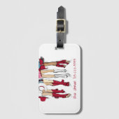 Alabama Dames Cowboy Laarzen Crimson Mode Custom Bagagelabel (Voorkant (verticaal))