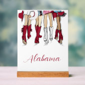 Alabama Dames Mode Cowboy Boot Rouge Blanc (Neutre)