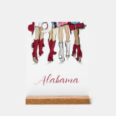 Alabama Dames Mode Cowboy Boot Rouge Blanc (Recto)