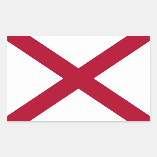 Alabama drapeau autocollant rectangulaire (Devant)
