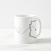 Alabama en Arizona - Heart2Heart Coffee Mug (Devant droit)