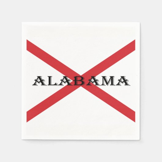 Alabama en de vlag servet (Voorkant)