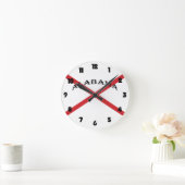 Alabama en Flag Black Fat Numbers wcn Ronde Klok (Huis)