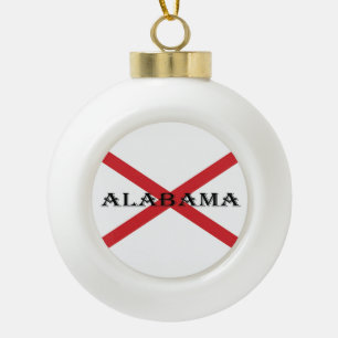 Alabama en Flag Ceramic Ball orncn Keramische Bal Ornament