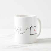 Alabama en Pennsylvanie - Heart2Heart Coffee Mug (Devant droit)