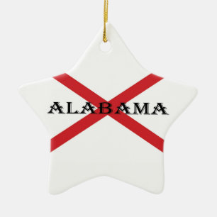 Alabama en Vlag orncn Keramisch Ornament
