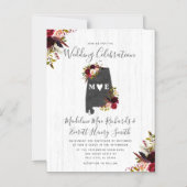 Alabama Etat Russe Faire-part de mariage magnétiqu (Recto)