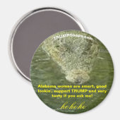Alabama femmes soutien TRUMP fun gator aimant (Recto/Verso)