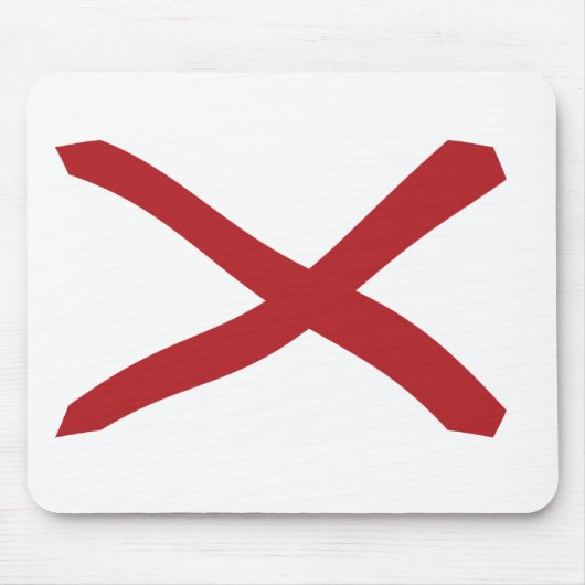 Alabama Flag Mousepad Muismat (Voorkant)