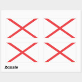Alabama Flag Rechthoekige Sticker (Vel)