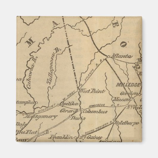 Alabama, Georgia, Florida Magneet (Voorkant)