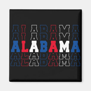 Alabama gestapeld Word Art Magneet