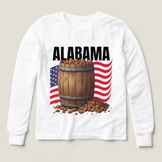 Alabama Girl's Bella+Canvas Long Sleeve (Voorkant)
