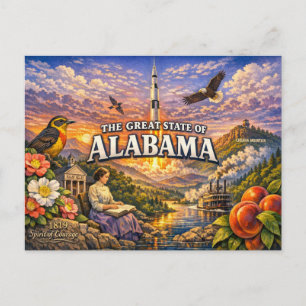 Alabama Groeten Ansichtkaart Briefkaart