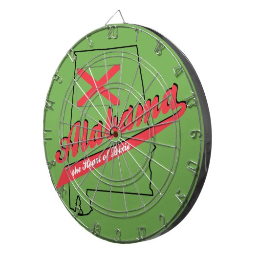 Alabama Hart van Dixie Dartbord (Voorkant Rechts)