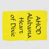 Alabama Hart van Dixie Monogram Golfhanddoek (Horizontaal)