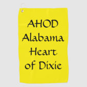 Alabama Hart van Dixie Monogram Golfhanddoek (Voorkant)